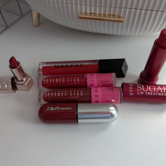 R.E.M., Jeffree Star, Fenty, Morphe & Fresh Red Lipstick/Lipglosses - Picture 1 of 2